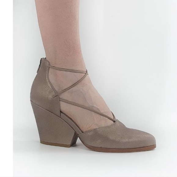 EILEEN FISHER ROPE PUMP IN PLATINUM SUEDE SIZE 8 - Picture 14 of 15